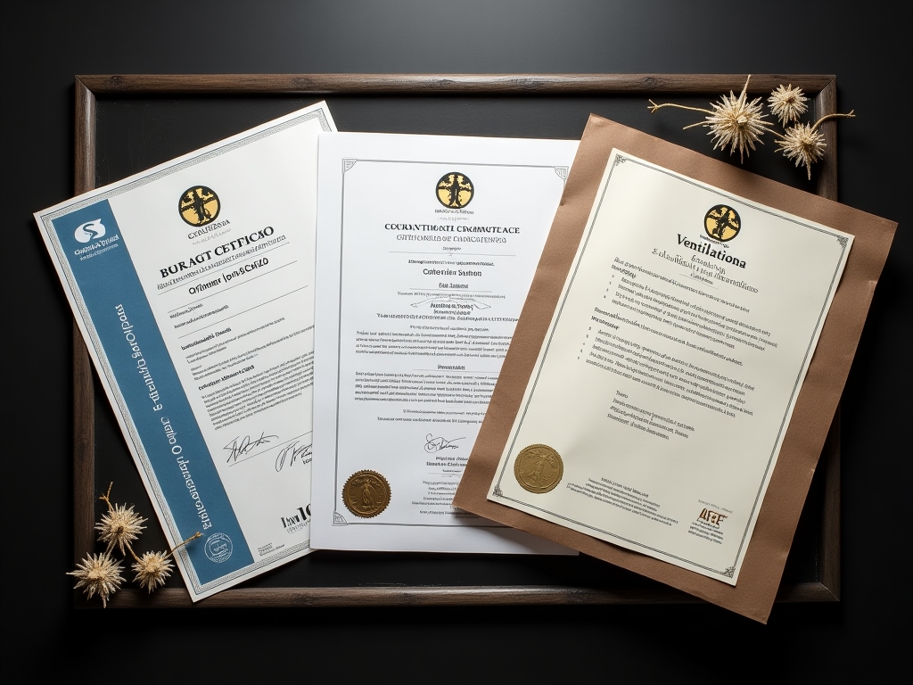 Certificaciones y documentos oficiales de cumplimiento normativo